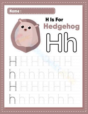 'H' is for Hedgehog Worksheet