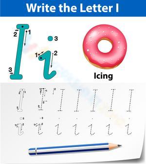 Practice Writing Letter I for Kindergarten 