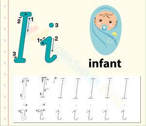 Learn to Write Letter I: Handwriting Worksheet