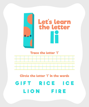 Learn the Letter I Worksheet