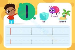Practice Tracing Letter I for Kids 