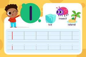 Practice Tracing Letter I for Kids 