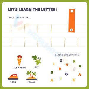 Learn the Letter 'I' Tracing Activity