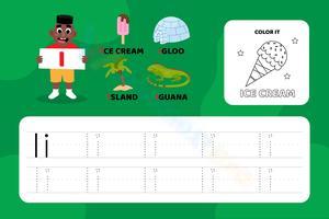 'I' is for Ice Cream Worksheet