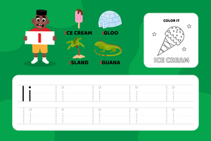 'I' is for Ice Cream Worksheet