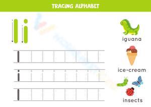 Alphabet Tracing Letter I with Pictures 