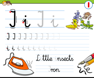 Cursive Letter I Practice | Grade 1 Essential Worksheet
