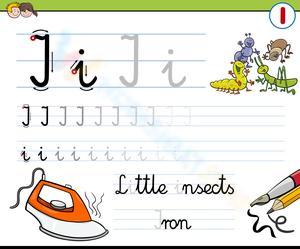 Cursive Letter I Worksheet for Preschoolers
