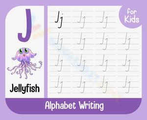 Tracing and Writing: Letter J Worksheet