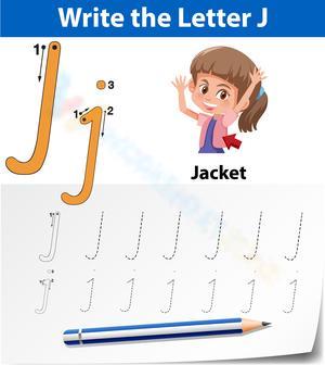 Letter J Handwriting Practice Worksheet
