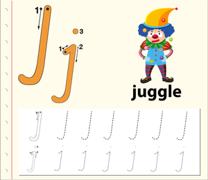 Letter J Tracing Worksheet | Essential Grade K Ready