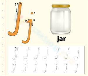 J is for Jar: Handwriting Worksheets
