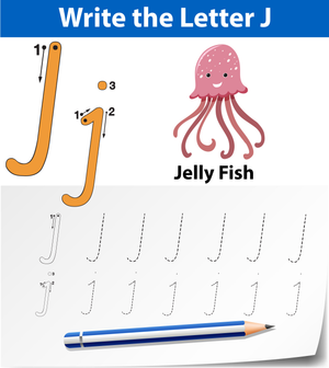 Printable Letter J Tracing Worksheet | Kindergarten ELA