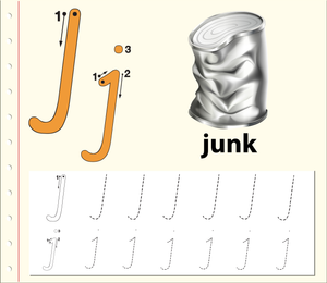 Letter J Tracing Worksheet | Essential Grade K Ready