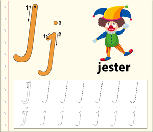 Letter J Tracing Worksheet | Printable Pre-K & K