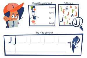 Letter J Tracing Worksheet | Essential Grade 1 Printable