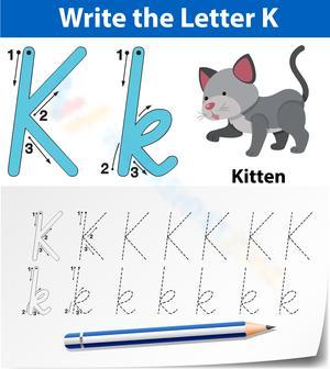 K is for Kitten: Letter K Recognition Worksheet