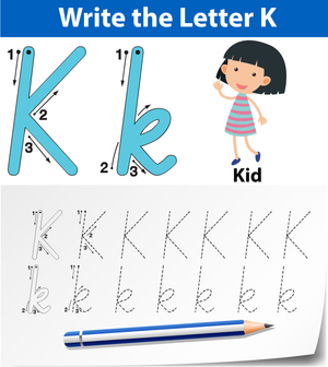 Printable Letter K Tracing Worksheet | Grade K
