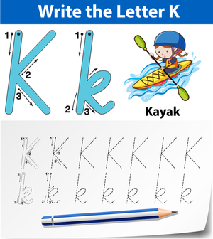 Printable Cursive Letter K Tracing | Grade K-1