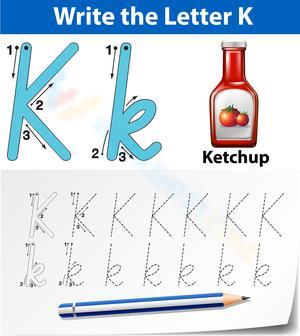 K is for Ketchup: Learn to Write K!