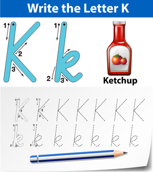 Printable Letter K Tracing Worksheet | Kindergarten