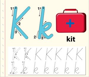 K is for Kit: Introductory Letter K Worksheet