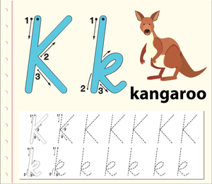 K is for Kangaroo: Letter K Association Worksheet