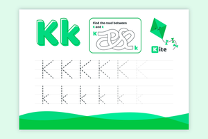 Letter K Worksheet with Maze - Free Printable
