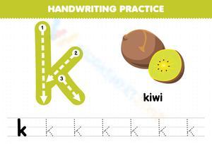 Handwriting Practice: Letter K Worksheet