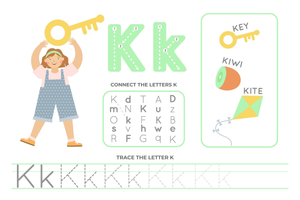 Find and Trace Letter K: Handwriting Practice