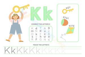 Find and Trace Letter K: Handwriting Practice