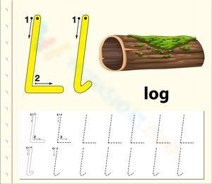 L is for Log: Beginning Sounds Worksheet