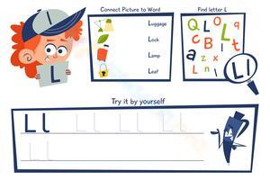 Letter L Worksheet with Activities for Kids