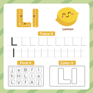 Trace, Find, and Color the Letter L