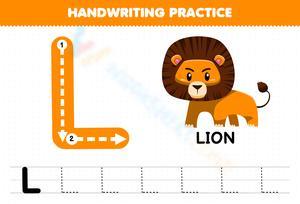 Letter L Handwriting Practice Worksheet
