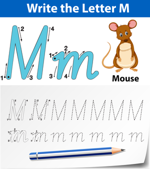 Letter M Tracing Worksheet | Essential Grade 1 Cursive