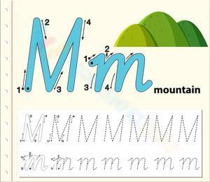 M is for Mountain Worksheet
