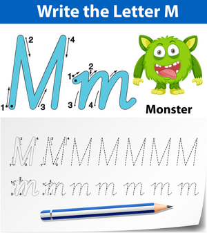 Letter M Tracing Worksheet | Printable Kindergarten ELA