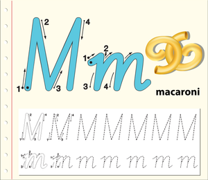 Grade 1 Cursive M — Printable No-Prep Worksheet
