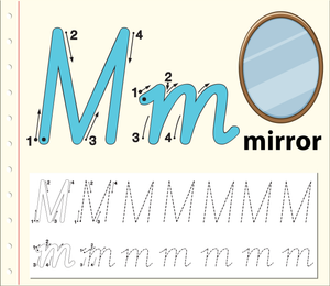 Cursive Letter M Tracing | Printable Grade 1 Worksheet