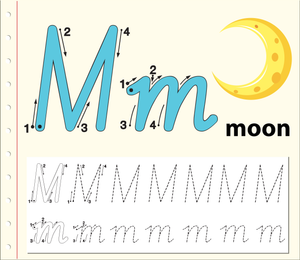 Printable Cursive Letter M Tracing Worksheet