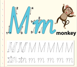Kindergarten Letter M Cursive — Printable No-Prep Worksheet