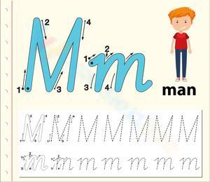 M is for Man Worksheet
