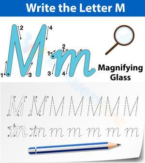 M is for Magnifying Glass Worksheet