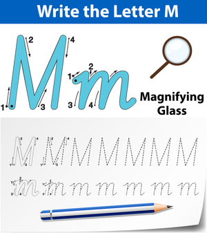 M is for Magnifying Glass Worksheet
