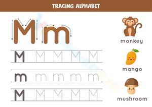 Tracing Alphabet M Worksheet