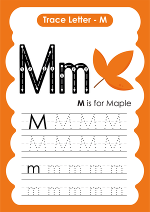 Letter M Tracing: A Maple Leaf Adventure!