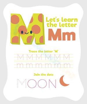M is for Moon! Letter Tracing Worksheet