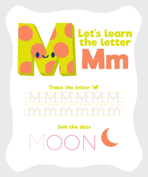Letter M Tracing Worksheet | Essential Kindergarten Practice