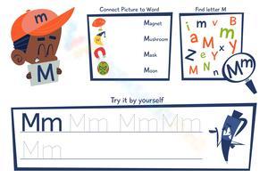 Find, Trace, and Write Letter M Worksheet